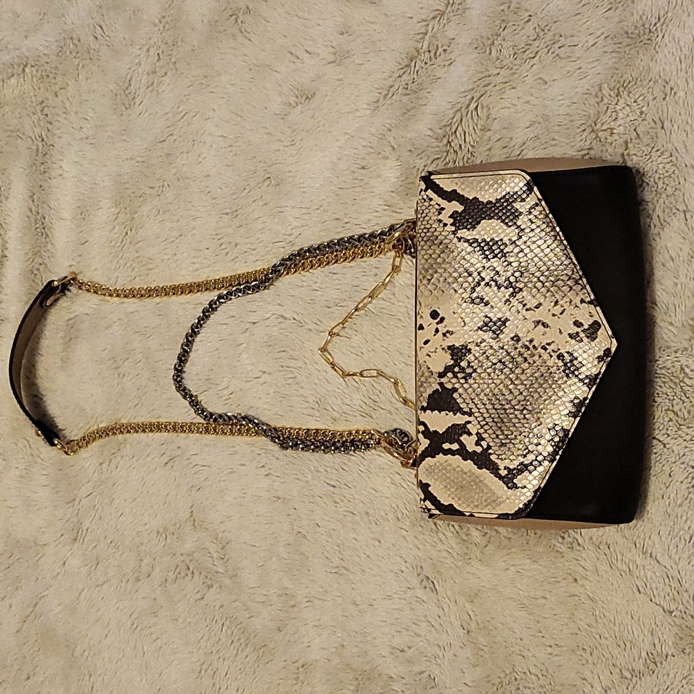 Express Snakeskin Shoulder Bag